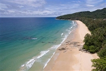 Beach view from villa